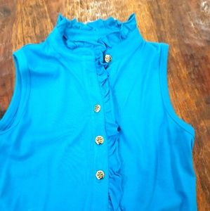 Sleeveless Tory Burch ruffled shirt